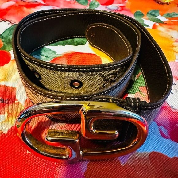 GUCCI BELT Vintage GG buckle silver/gold EVC. Sz XS/Small. FLASH SALE! - Picture 1 of 7